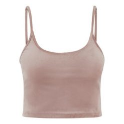 Damski top z weluru Urban Classics. Czerwone topy Urban Classics, bez wzorów, z weluru, bez kołnierzyka, bez ramiączek. Za 93.00 zł.