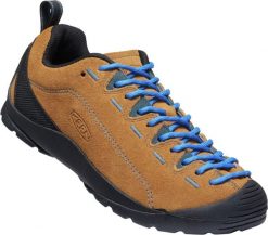 Buty Keen Jasper z brązowego zamszu. Brązowe buty trekkingowe Keen, z gumy, bez zapięcia. Za 651.10 zł.