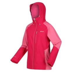 Damska kurtka trekkingowa przeciwdeszczowa Highton Stretch IV. Czerwone kurtki przeciwdeszczowe Regatta, bez wzorów, bez kaptura, trekkingowe. Za 249.99 zł.