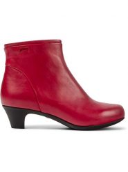 Camper Skórzane botki w kolorze czerwonym rozmiar: 38. Czerwone botki Camper, bez wzorów, eleganckie, bez obcasa, bez zapięcia. Za 423.65 zł.