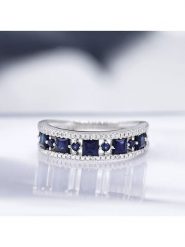 CARATELLI Złoty pierścionek "Surat" z diamentami i szafirami rozmiar: 50. Niebieskie pierścionki CARATELLI, z diamentem, złote. Za 1,970.99 zł.