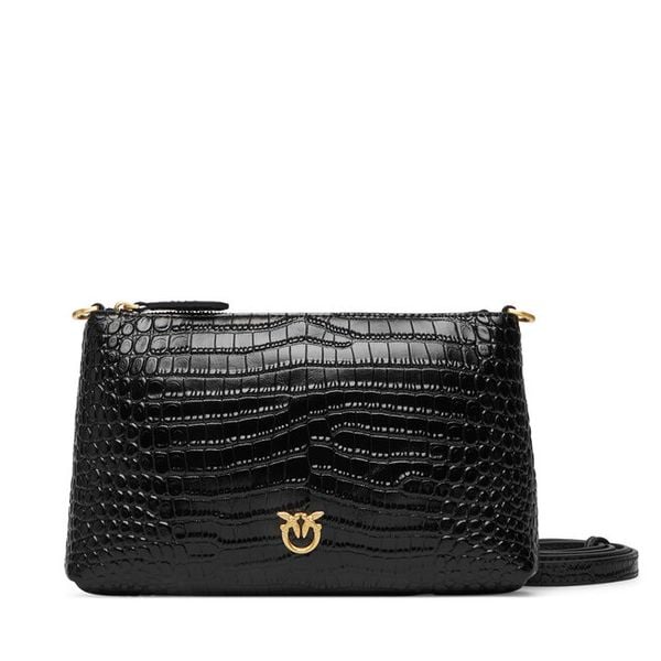 Torebka PINKO. Czarne listonoszki Pinko, bez wzorów, bez dodatków. Za 479.99 zł.
