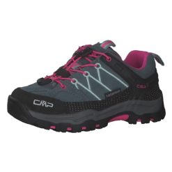Buty trekkingowe damskie Rigel Low skóra wodoodporne. Szare trekkingi CMP, bez wzorów, z gumy, bez zapięcia, outdoorowe. Za 299.99 zł.