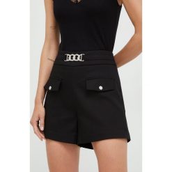 Morgan szorty damskie kolor czarny gładkie high waist. Czarne szorty Morgan, bez wzorów, z bawełny. Za 269.99 zł.