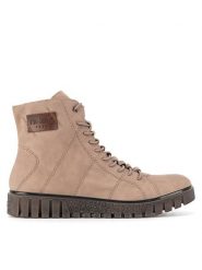Rieker Botki Y3421-20 Beżowy. Brązowe botki Rieker, bez wzorów, bez obcasa, na płaskiej podeszwie, bez zapięcia. Za 429.99 zł.