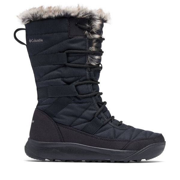 Śniegowce Columbia. Czarne śniegowce Columbia, bez wzorów, bez zapięcia. Za 379.99 zł.