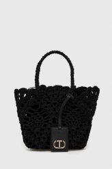 Twinset torebka kolor czarny. Czarne torebki klasyczne Twinset, bez wzorów, bez dodatków. Za 759.99 zł.