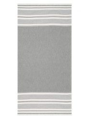 Egeria Chusta hammam "Pestemal" w kolorze ciemnoszaro-białym rozmiar: 80x180 cm. Białe chusty Egeria, bez wzorów, z bawełny. Za 26.99 zł.