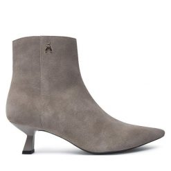 Botki Patrizia Pepe. Szare botki Patrizia Pepe, bez wzorów, bez obcasa, na szpilce, bez zapięcia. Za 1,099.00 zł.