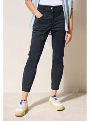 Cecil Spodnie - Slim fit - w kolorze granatowym rozmiar: W29/L26. Niebieskie spodnie materiałowe Cecil, z aplikacjami, z materiału, klasyczne. Za 123.53 zł.