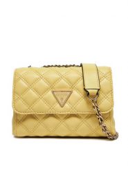 Guess Torebka HWQG87 48740 Żółty. Żółte listonoszki Guess, z aplikacjami, ze skóry, bez dodatków. Za 359.99 zł.