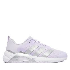 Buty na siłownię adidas. Fioletowe buty treningowe adidas, bez wzorów, bez zapięcia, na fitness i siłownię. Za 399.99 zł.