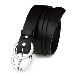 Pasek skórzany Beltimore D51 czarny r.90-105 cm. Czarne paski bez wzorów. Za 54.99 zł.