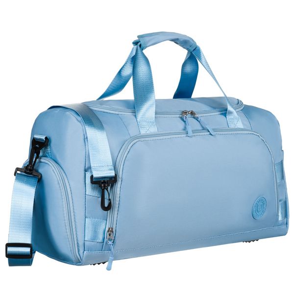 Torba weekendowo-podróżna Peterson PTN 24427 błękitna. Niebieskie torby podróżne Peterson, bez wzorów. Za 109.99 zł.