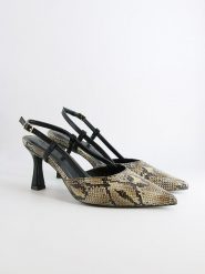 Bellucci Czółenka w kolorze czarno-jasnobrązowym rozmiar: 37. Brązowe czółenka Bellucci, bez wzorów, ze skóry, klasyczne, bez obcasa, bez zapięcia. Za 108.99 zł.