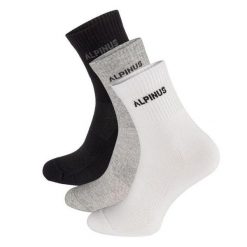 Skarpety Unisex Dla Dorosłych Alpamayo (zestaw 3 Sztuk). Białe skarpetki Alpinus, bez wzorów, trekkingowe. Za 83.99 zł.