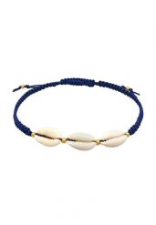 Elli Damska bransoletka Kauri Shell Ocean Nylon Summer regulowana w pozłacanym srebrze 925 Sterling Silver Bransoletki na nogę 1 ct Damski. Szare bransoletki Elli, pozłacane. Za 248.99 zł.