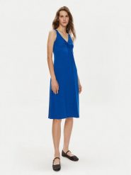 United Colors Of Benetton Sukienka letnia 3T7RDV01P Niebieski Regular Fit. Niebieskie sukienki United Colors Of Benetton, xs, bez wzorów, z wiskozy, bez kołnierzyka, bez ramiączek. Za 139.99 zł.
