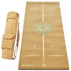 Zestaw mata do jogi z gumy i korka 5 mm + torba z korka - Bodylines złota. Żółte torby sportowe ACHAMANA, bez wzorów, z bawełny, na ramię, duże. Za 550.00 zł.