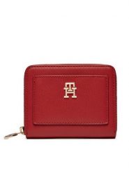 Tommy Hilfiger Duży Portfel Damski Distinct Med Za AW0AW16722 Czerwony. Czerwone portfele Tommy Hilfiger, bez wzorów, ze skóry. Za 299.99 zł.