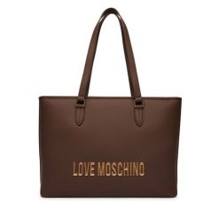 Torebka LOVE MOSCHINO. Brązowe shopper bag Love Moschino, bez wzorów, bez dodatków. Za 1,059.00 zł.