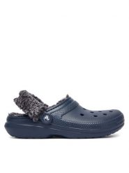 Crocs Klapki Classic Fleece Lined Clog Quartz 211396 Granatowy. Niebieskie klapki Crocs, bez wzorów, z tworzywa sztucznego, bez obcasa, bez zapięcia. Za 259.99 zł.