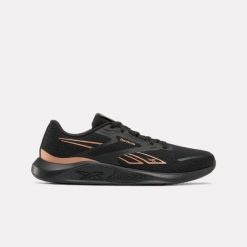 Damskie buty treningowe Reebok NANOFLEX TR 3 100263281 czarne. Czarne buty treningowe Reebok, bez wzorów, bez zapięcia, na fitness i siłownię. Za 417.00 zł.