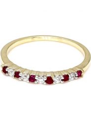 Vittoria Jewels Złoty pierścionek z diamentami i rubinami rozmiar: 53. Czerwone pierścionki Vittoria Jewels, z diamentem, złote. Za 816.46 zł.