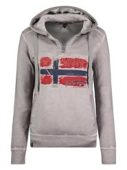 Geographical Norway Bluza w kolorze szarym rozmiar: L. Szare bluzy Geographical Norway, l, bez wzorów, z kapturem. Za 132.36 zł.
