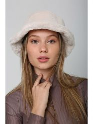 Lucky Bees Kapelusz w kolorze jasnoróżowym rozmiar: onesize. Różowe kapelusze Lucky Bees, bez wzorów, z futra. Za 109.26 zł.