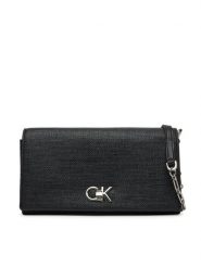 Calvin Klein Torebka Ck Mini Chain Bag_Tex K60K613180 Czarny. Czarne kopertówki Calvin Klein, bez wzorów, ze skóry, wizytowe, bez dodatków. Za 289.99 zł.