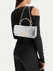 Nine West Torebka CEO-Mercer Mood-KY317 Srebrny. Szare kopertówki Nine West, bez wzorów, z materiału, bez dodatków. Za 179.99 zł.