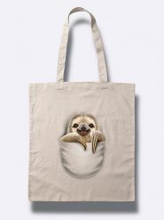 WOOOP Torba "Pocket Sloth" w kolorze beżowym - 36 x 43 cm rozmiar: onesize. Brązowe shopper bag Wooop, bez wzorów, z bawełny, na ramię, z nadrukiem, bez dodatków. Za 39.99 zł.
