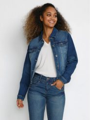 Cream Kurtka jeansowa Lisa 10650245 Granatowy Slim Fit. Niebieskie kurtki Cream, bez wzorów, z bawełny, bez kaptura. Za 199.99 zł.