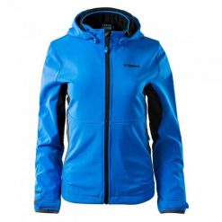 Kurtka damska Softshell Brugi 2NAX - błękitna, Rozmiar XS. Niebieskie kurtki przejściowe sportowe Brugi, s, bez wzorów, z dzianiny, bez kaptura. W wyprzedaży za 119.99 zł.