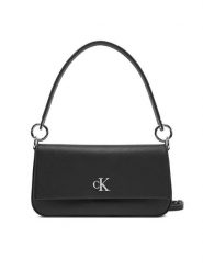 Calvin Klein Jeans Torebka Minimal Monogram Shoulder Pouch LV04K3161G Czarny. Czarne torebki klasyczne Calvin Klein Jeans, bez wzorów, z jeansu, bez dodatków. Za 259.99 zł.