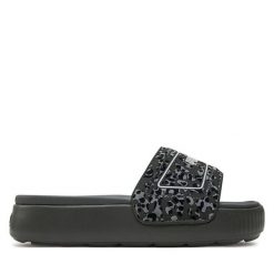 Klapki Puma. Szare klapki Puma, bez wzorów, bez obcasa, bez zapięcia. Za 199.99 zł.