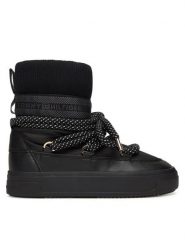 Tommy Hilfiger Śniegowce Snow Boot Water Repellent FW0FW09260 Czarny. Czarne śniegowce Tommy Hilfiger, bez wzorów, z materiału, bez zapięcia. Za 649.99 zł.