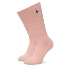 Skarpety wysokie damskie Polo Ralph Lauren. Czerwone skarpetki Polo Ralph Lauren, bez wzorów. Za 49.99 zł.