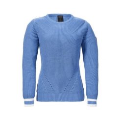 Damski sweter z dzianiny Musto Marina. Niebieskie swetry Musto, bez wzorów, z dzianiny, marine, bez ramiączek. Za 504.50 zł.