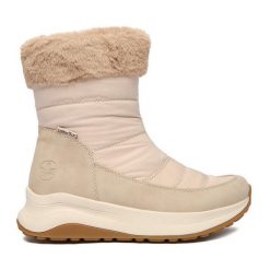 Śniegowce Rieker. Brązowe śniegowce Rieker, bez wzorów, bez zapięcia. Za 429.99 zł.