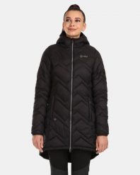 Damski płaszcz ocieplany Kilpi LEILA-W. Czarne płaszcze Kilpi, na jesień, bez wzorów, z materiału, eleganckie, bez kaptura. Za 251.00 zł.