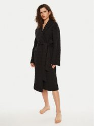 Calvin Klein Underwear Szlafrok Robe 000QS7316E Czarny. Czarne szlafroki damskie Calvin Klein Underwear, l, bez wzorów, z bawełny, bez ramiączek. Za 559.99 zł.