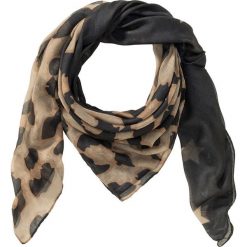 Chusta w cętki leoparda bonprix czarno-matowa wielbłądzia wełna - jasnobrązowy. Chusty marki B'TWIN. Za 49.99 zł.