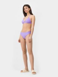 4F Dół od bikini z materiałów z recyklingu damski XL. Czarne bikini 4f, bez wzorów, z materiału. W wyprzedaży za 9.99 zł.