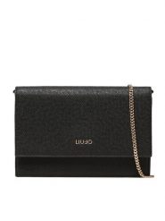 Liu Jo Torebka Xs Crossbody AXX018 E0087 Czarny. Czarne kopertówki Liu Jo, bez wzorów, ze skóry, wizytowe, bez dodatków. Za 269.99 zł.