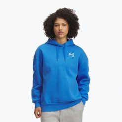 Bluza Under Armour Icon Fleece Hoodie. Niebieskie bluzy Under Armour, bez wzorów, sportowe, bez ramiączek, bez kaptura. Za 259.99 zł.