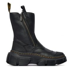 Botki Dr. Martens. Czarne botki Dr Martens, bez wzorów, bez obcasa, na płaskiej podeszwie, bez zapięcia. Za 1,039.00 zł.