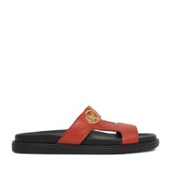 Klapki Beverly Hills Polo Club. Czerwone klapki Beverly Hills Polo Club, bez wzorów, bez obcasa, bez zapięcia. Za 329.99 zł.