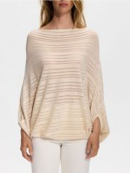 Lekki sweter z wiskozą - kremowy. Białe swetry Reserved, l, bez wzorów, z dzianiny, bez ramiączek. Za 119.99 zł.